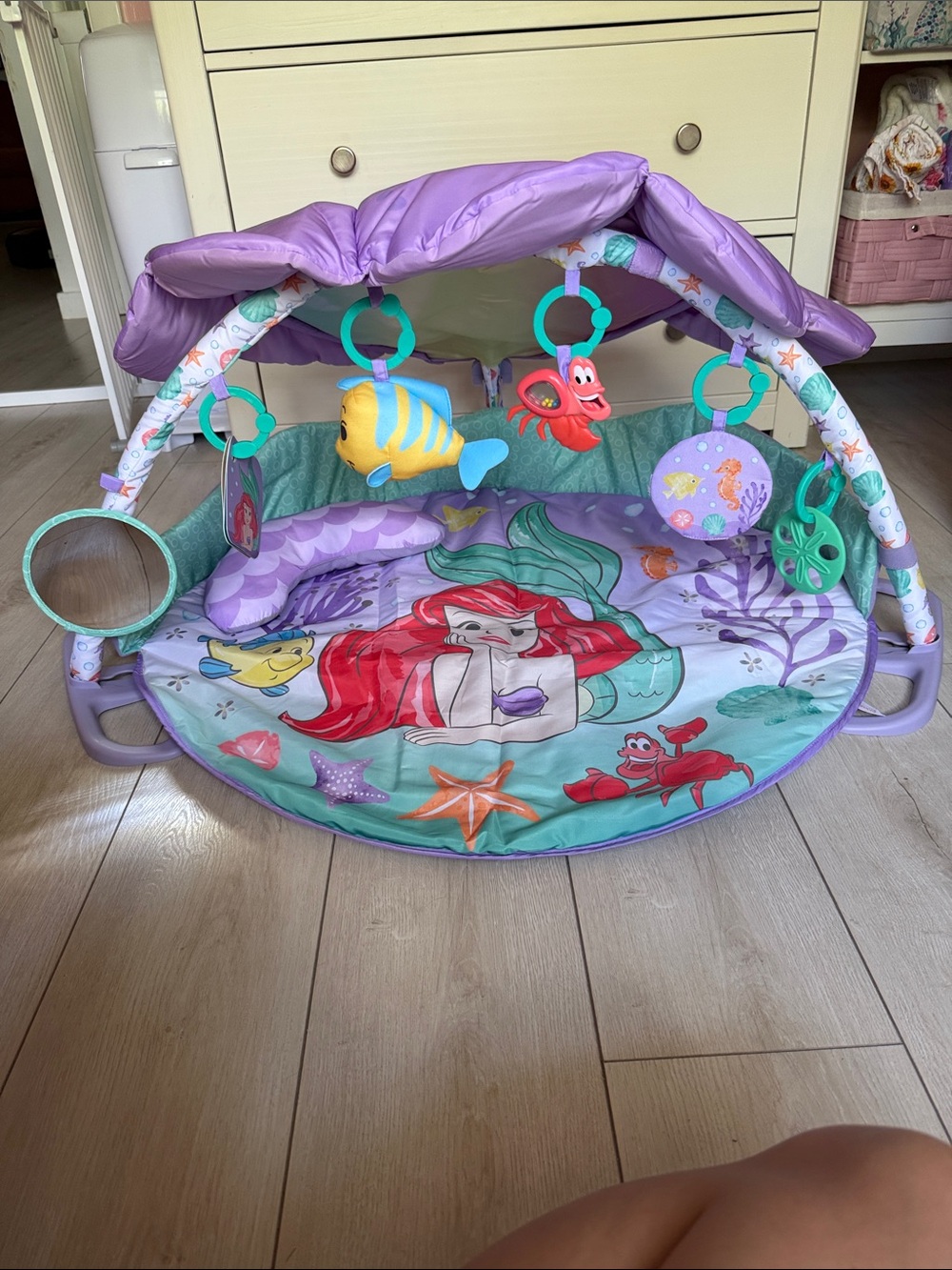 Disney Purple & Teal The Little Mermaid Play Mat with Hanging Toys